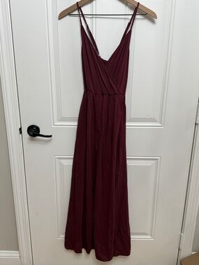 Amazon Burgundy Spaghetti-Strap Maxi Dress
